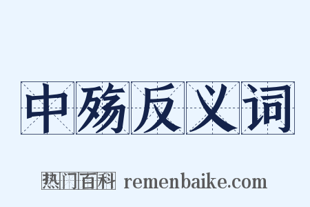 中殇反义词是什么意思的图片